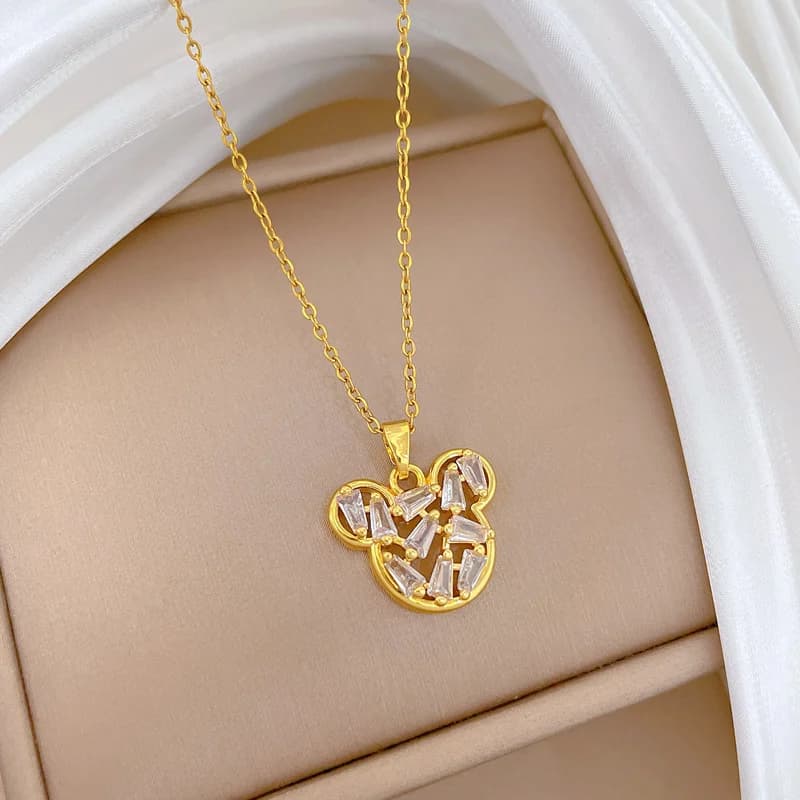 Owl（フクロウ）スパークリング ジルコニア ペンダントネックレス