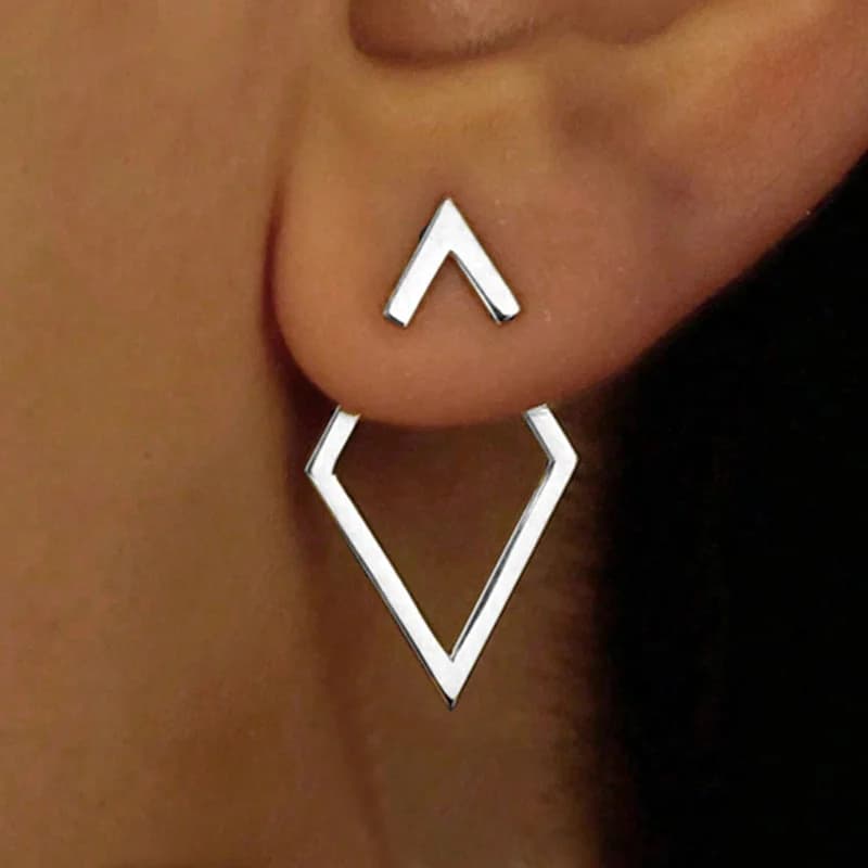 ハート型 スタッドピアス earrings, ステンレススチール